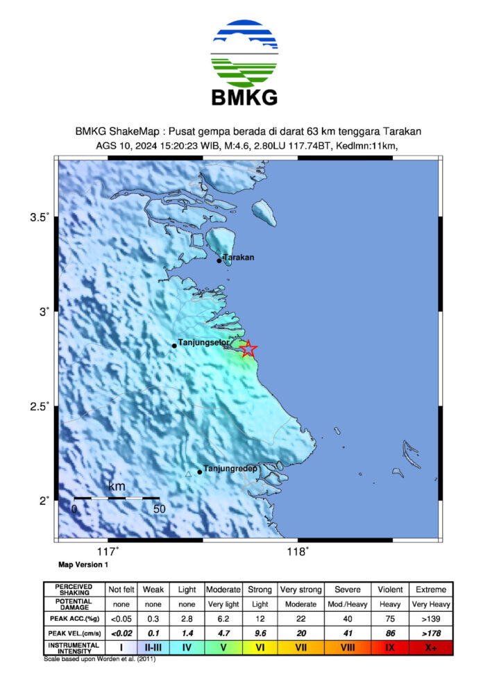 Gempa M 4,6 Guncang Tarakan, BMKG Sebut Tidak Berpotensi Tsunami