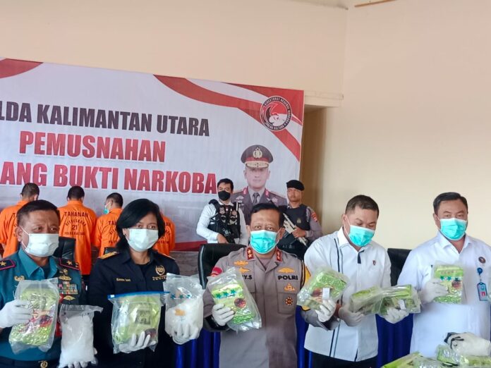 Polda Kaltara Musnahkan 51,5 Kilogram Narkotika