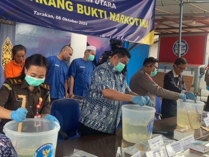 2,5 Kg Sabu Dimusnahkan, BNNP Kaltara Amankan Tujuh Pelaku