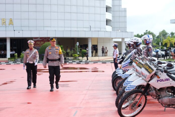 Polda Kaltara Gelar Apel Cipta Kondisi Jelang Jelang Pelantikan Presiden dan Wapres Terpilih