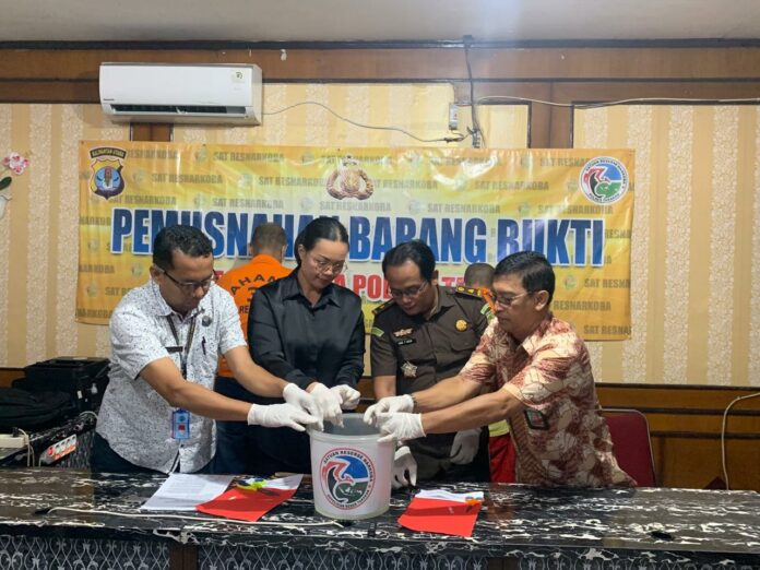 6,24 Gram Sabu Dimusnahkan, Dua Pelaku Berhasil Diringkus