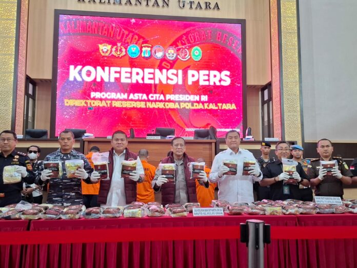 82,9 Kilo Narkotika Jenis Sabu Berhasil Diamankan Polda Kaltara