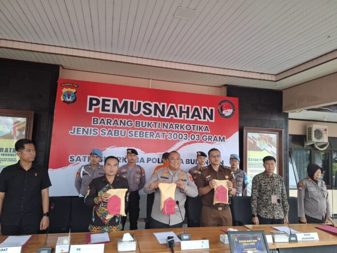 Sabu 3 Kilo Dimusnahkan 1 DPO Jadi Incaran Polisi